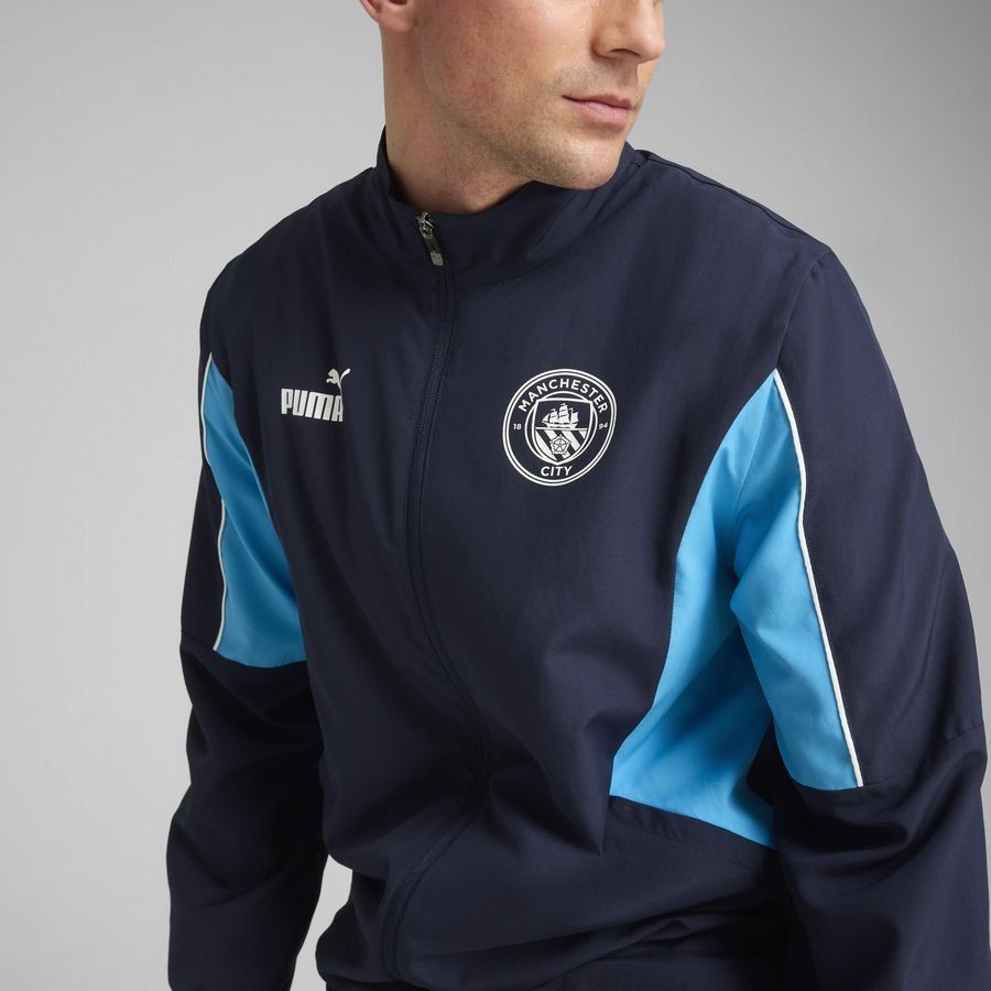 Manchester City Training Jacket FtblArchive - PUMA Navy/Team Light Blue - Men's-SoccerKits Hub | Buy Soccer Jerseys Online